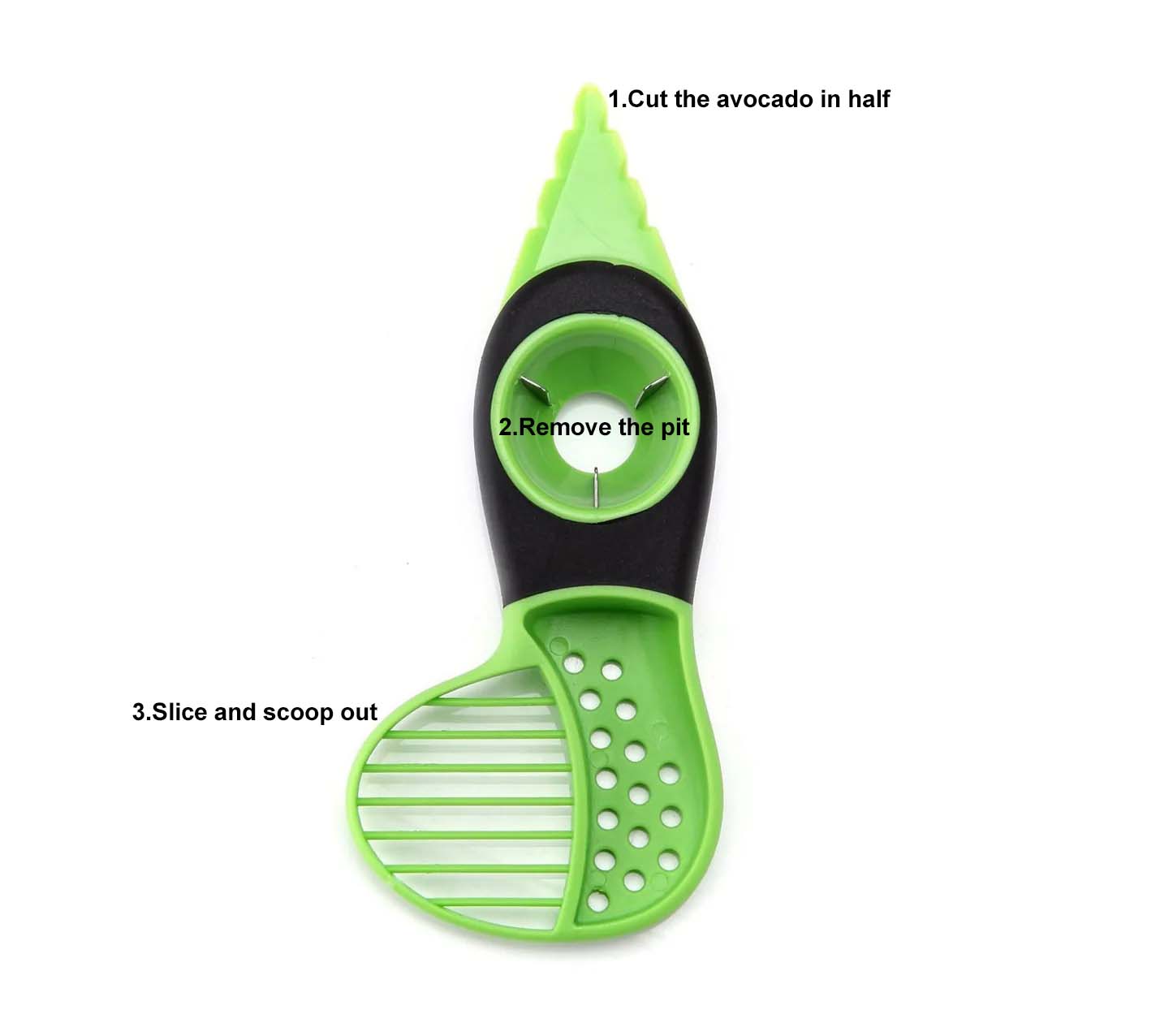 Cuisinox 3-in-1 Avocado Slicer, Green, Multifunctional Knife
