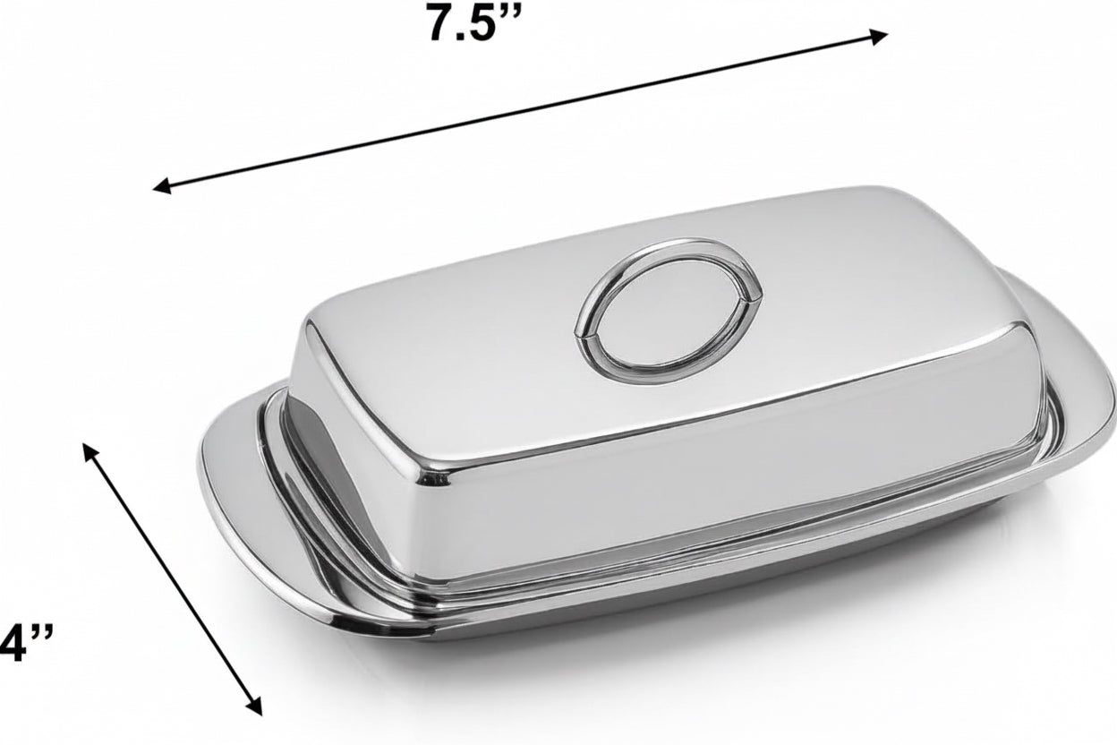 Cuisinox Covered Butter Dish in Stainless Steel