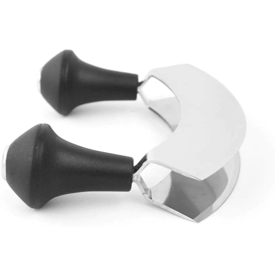 Cuchillo Mezzaluna de doble hoja Cuisinox, acero inoxidable