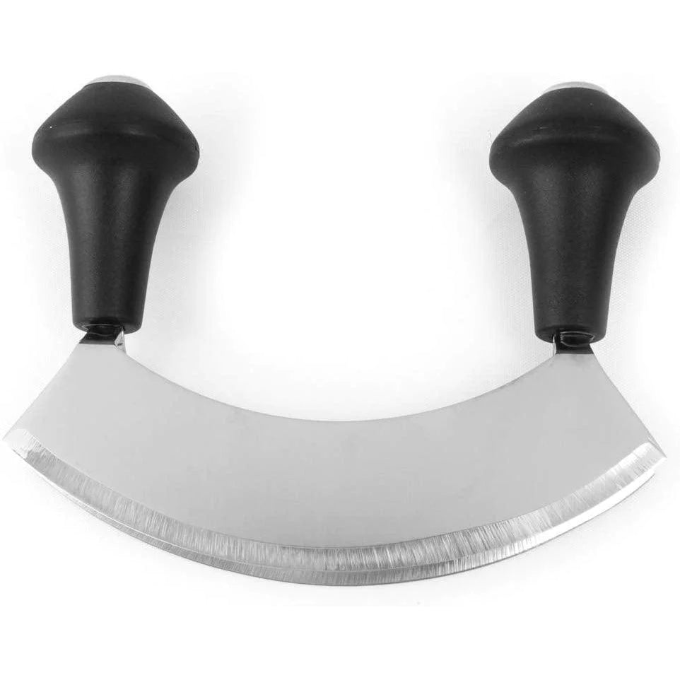 Cuchillo Mezzaluna de doble hoja Cuisinox, acero inoxidable
