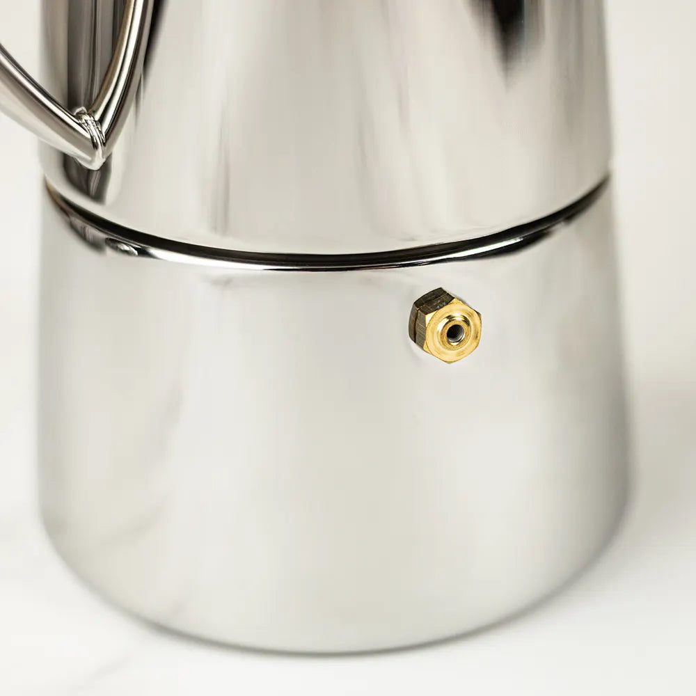 Cafetera Moka Espresso Cuisinox Roma de inducción de acero inoxidable