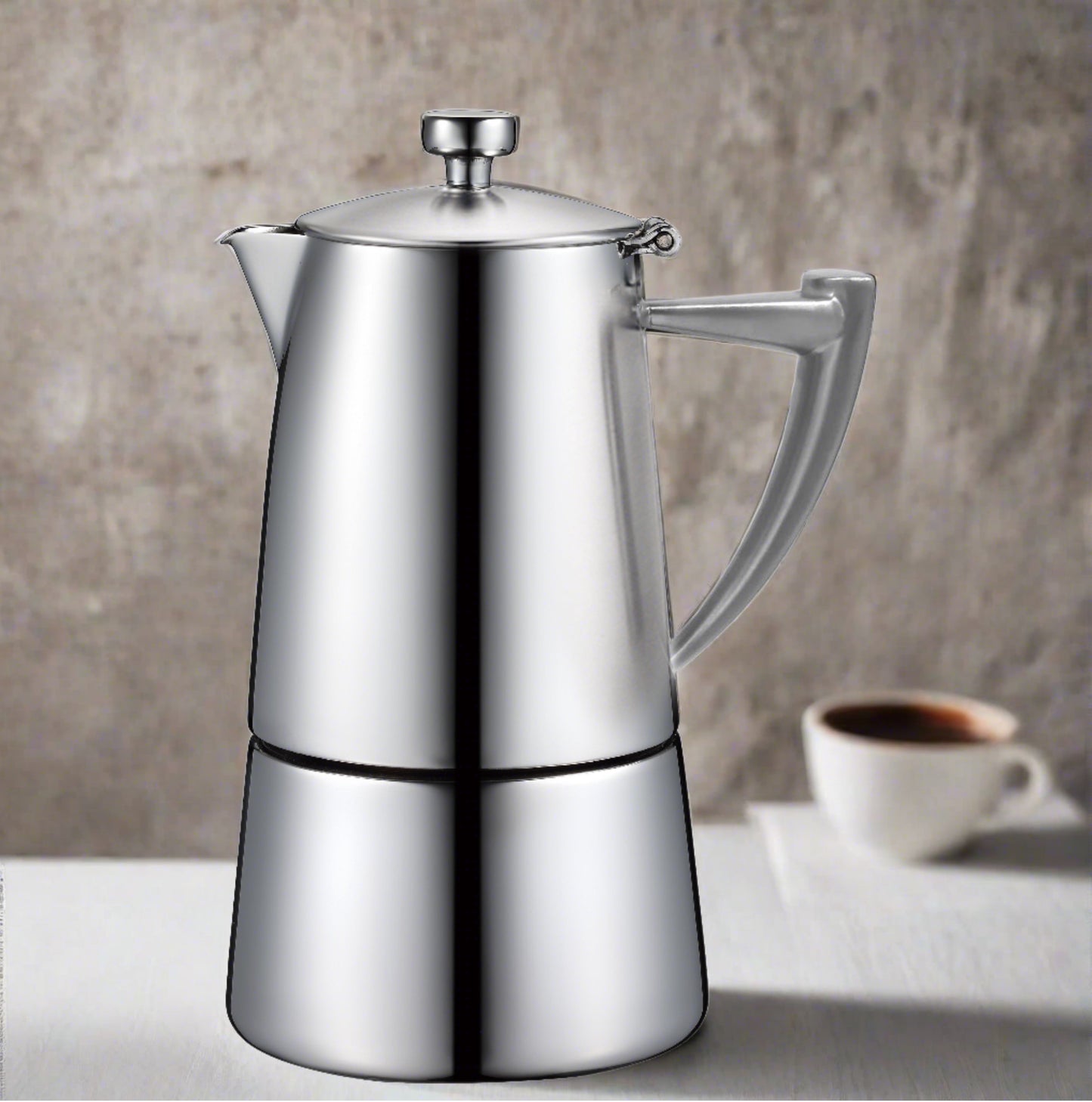 Cafetera Cuisinox Roma Satinada de Inducción de Acero Inoxidable Moka Espresso