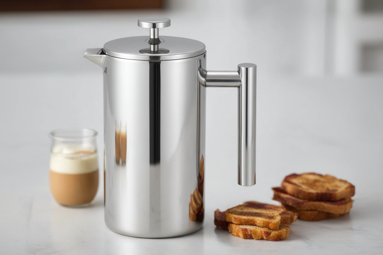 Cuisinox Double Walled Stainless Steel French Press With Silicone Gask