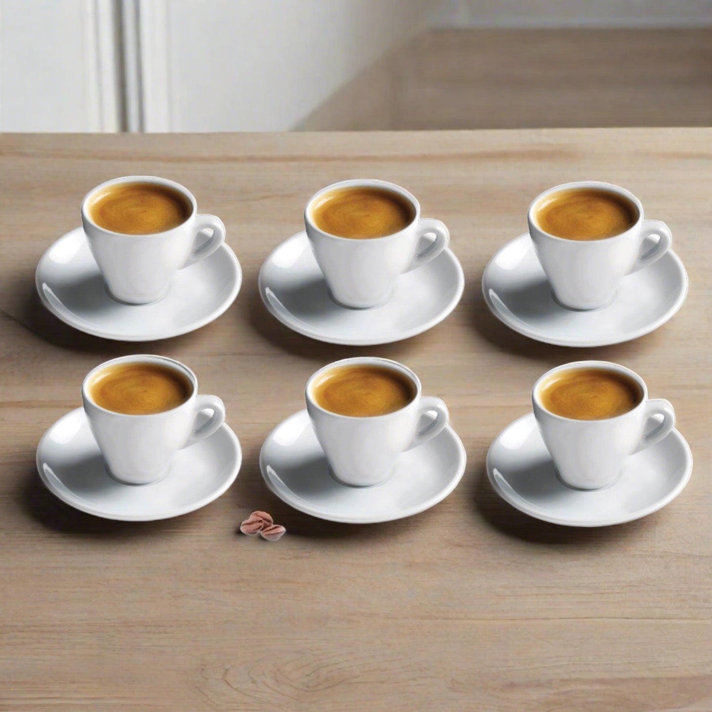 Série Signature Cuisinox, ensemble de 6 tasses à expresso, porcelaine blanche