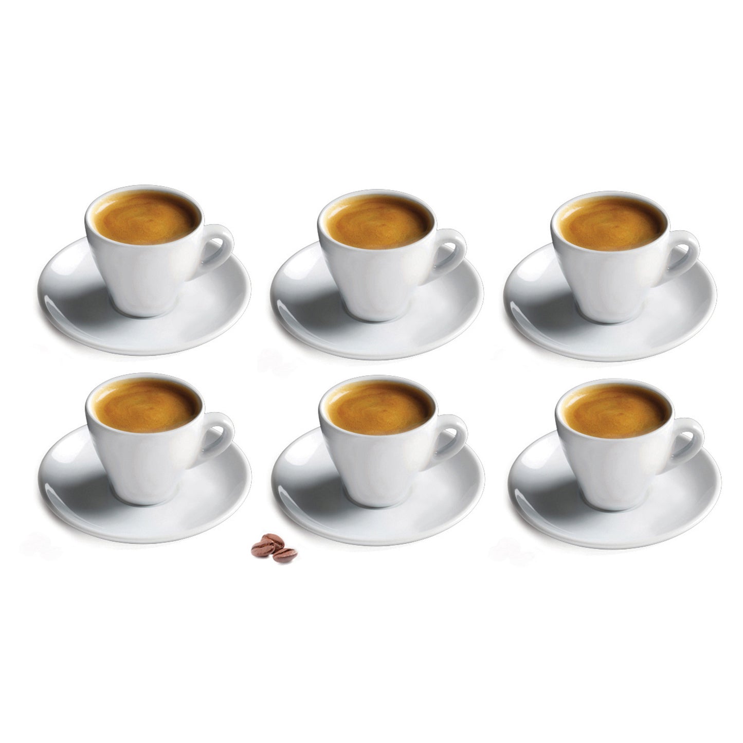 Série Signature Cuisinox, ensemble de 6 tasses à expresso, porcelaine blanche