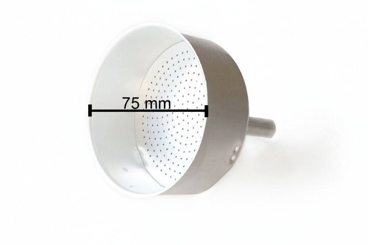 Filtros de embudo para cafeteras espresso Moka de aluminio, tamaños 1, 2, 6 y 12 tazas