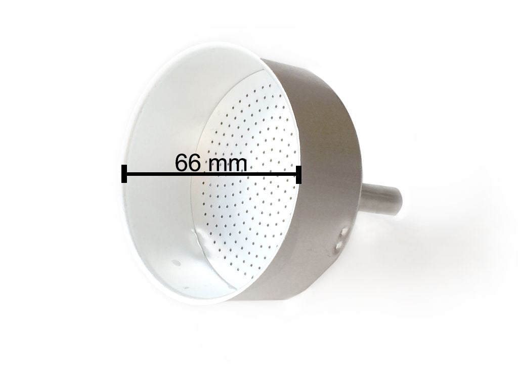 Filtros de embudo para cafeteras espresso Moka de aluminio, tamaños 1, 2, 6 y 12 tazas