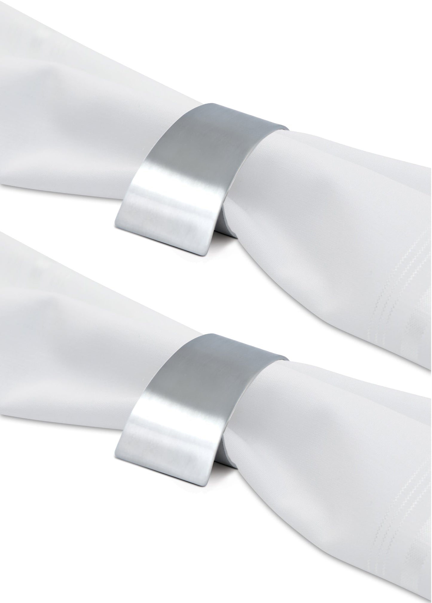 Ensemble de ronds de serviette en acier inoxydable brossé Cuisinox