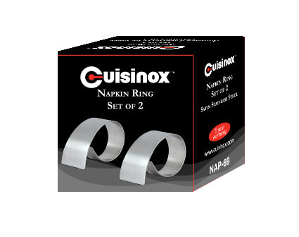 Ensemble de ronds de serviette en acier inoxydable brossé Cuisinox