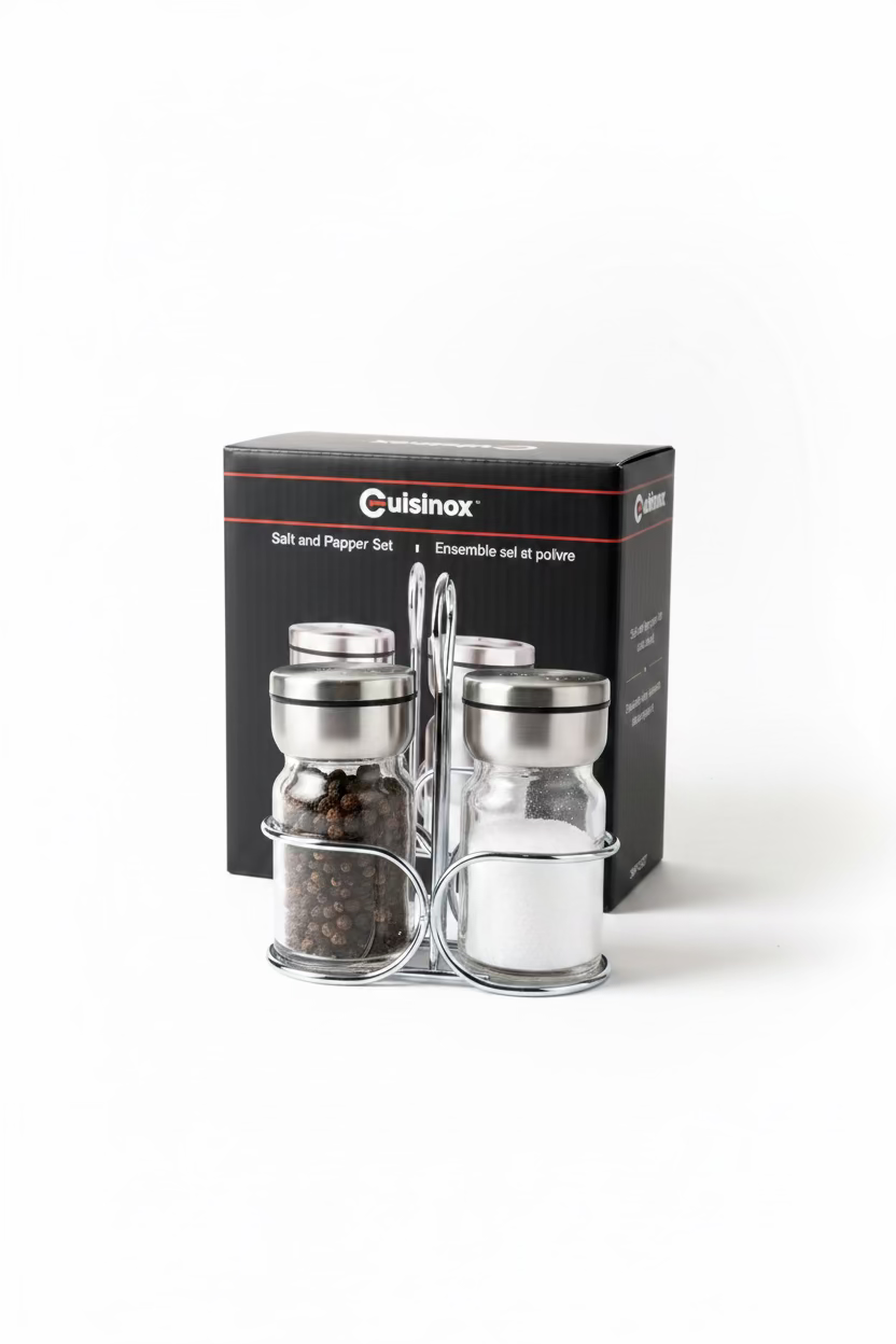 Cuisinox Salt & Pepper Shaker Set With Caddy