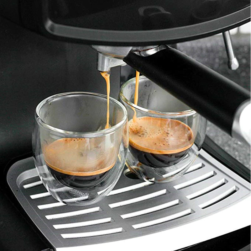 Cuisinox Lot de 4 tasses à expresso, verre à double paroi