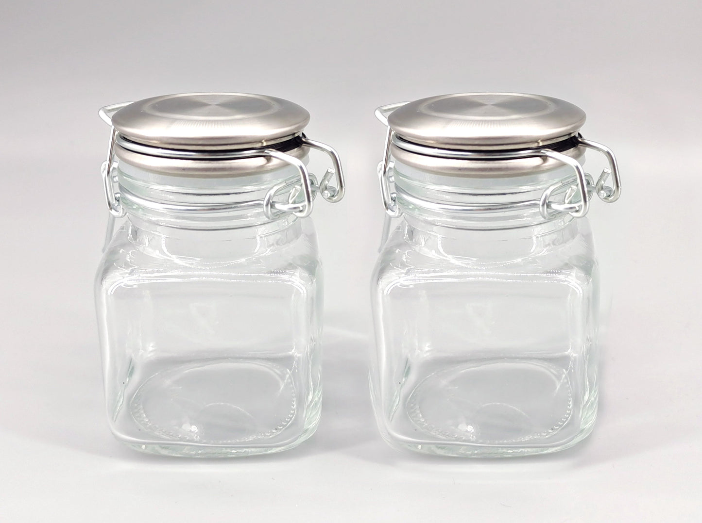 Cuisinox Glass Jar with Stainless Steel Lid, Set of 2