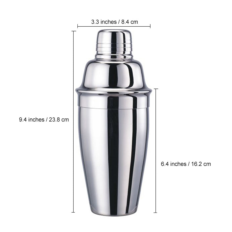 Shaker à cocktail au fini miroir