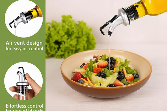 Ensemble Huile et Vinaigre avec Support