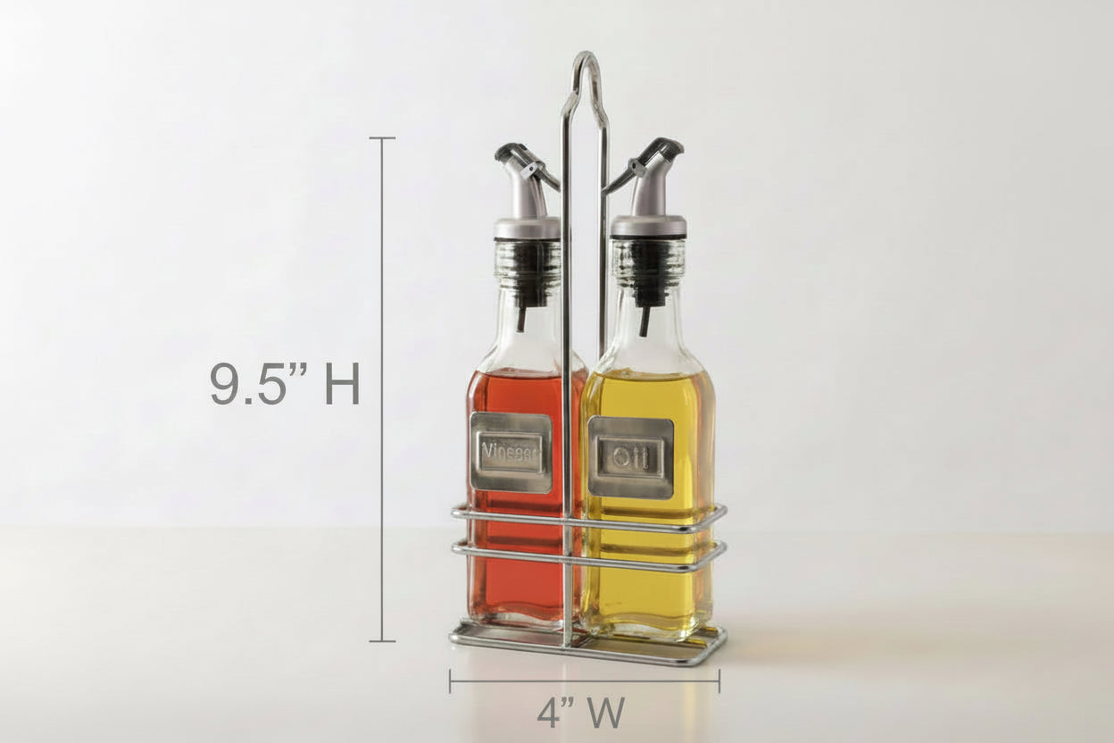 Cuisinox Oil & Vinegar Cruet Set with Caddy