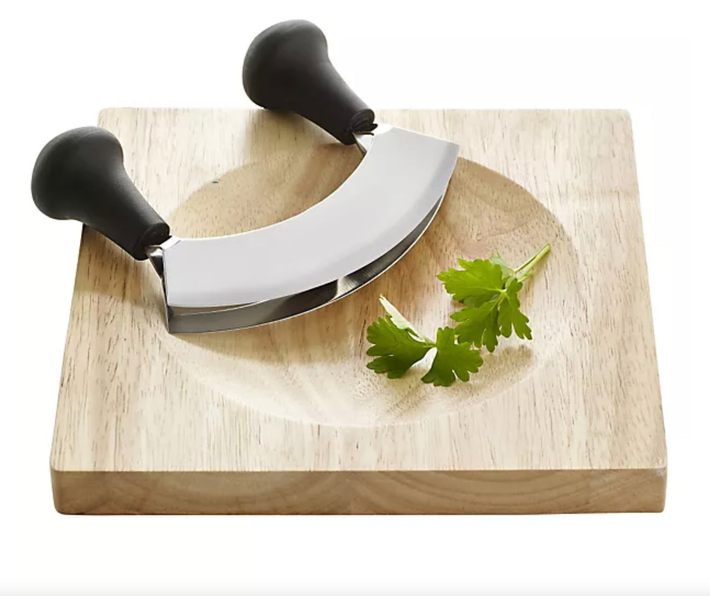 Cuchillo Mezzaluna de doble hoja Cuisinox, acero inoxidable