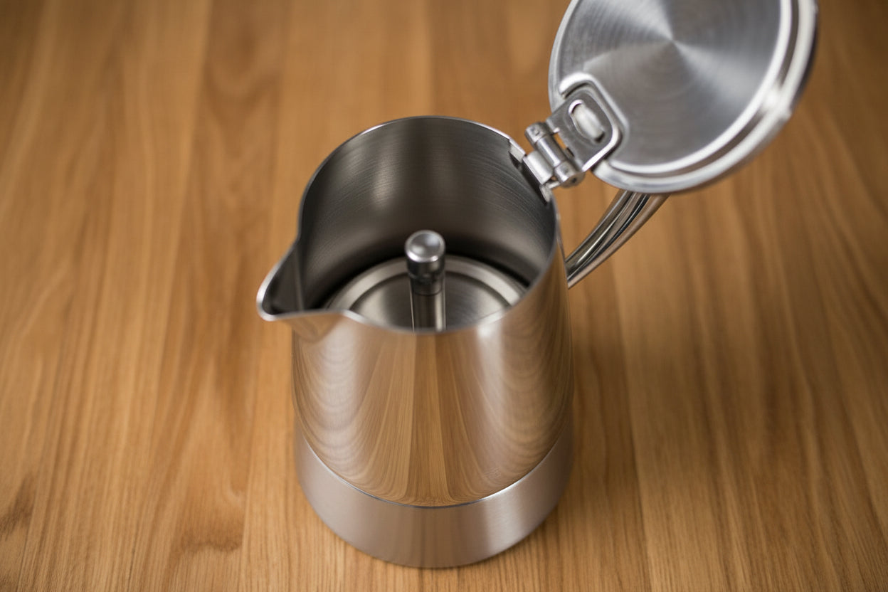 Cuisinox Roma Mirror Stainless Steel Induction Stovetop Moka Espresso Coffee Maker