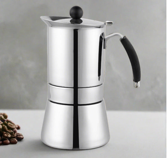 Cuisinox Amore 4 cup Stainless Steel Induction Stovetop Moka Espresso Coffee Maker