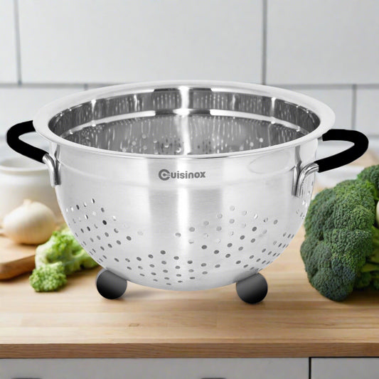 Colador Cuisinox con patas y asas de goma