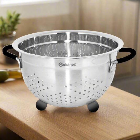 Colador Cuisinox con patas y asas de goma