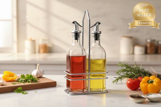 Cuisinox Oil & Vinegar Cruet Set with Caddy