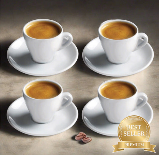 Série Signature Cuisinox, ensemble de 4 tasses à expresso, porcelaine blanche