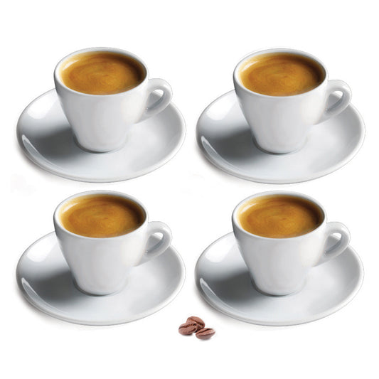 Cuisinox Set of 4 Espresso Cups, White Porcelain