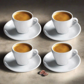 cuisinox Cuisinox Signature Series Set of 4 Espresso Cups White Porcelain Coffee u0026 Tea Cups