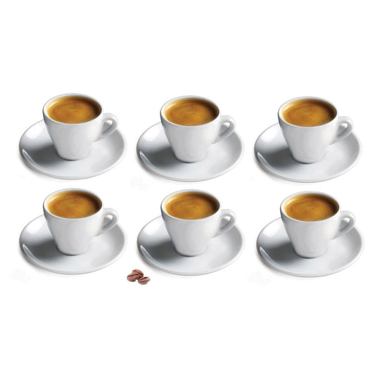 Cuisinox Signature Series, juego de 6 tazas de café expreso, porcelana blanca
