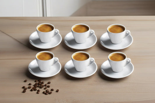 Cuisinox Signature Series, Set of 6 Espresso Cups, White Porcelain