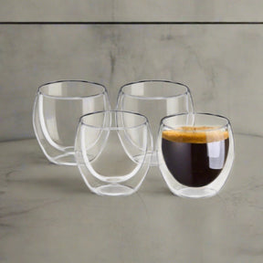 cuisinox Cuisinox Espresso Cups Double Walled Glass Set of 4 Shot Glasses