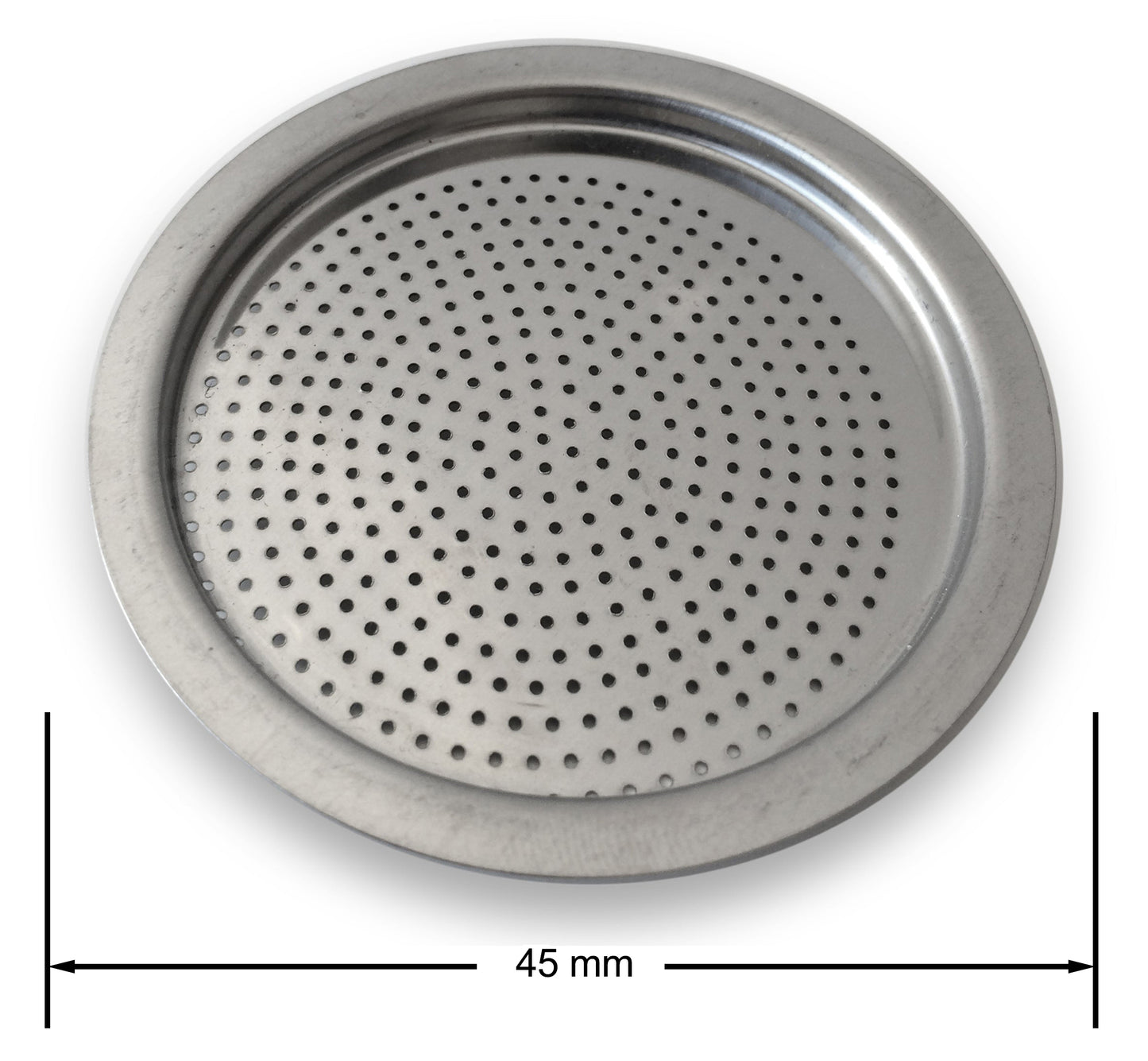 Disque filtrant en aluminium pour machines à expresso en aluminium tailles 1, 2, 3, 6, 9 et 12 tasses
