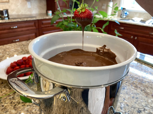 Cuisinox Fondue Insert in White Porcelain (fits into a 7" Diameter saucepan)