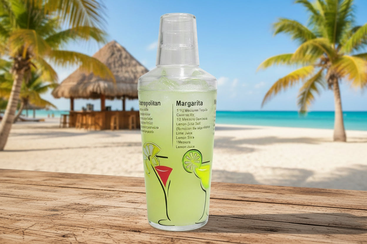 Cuisinox Cocktail Shaker with 6 Drink Recipes