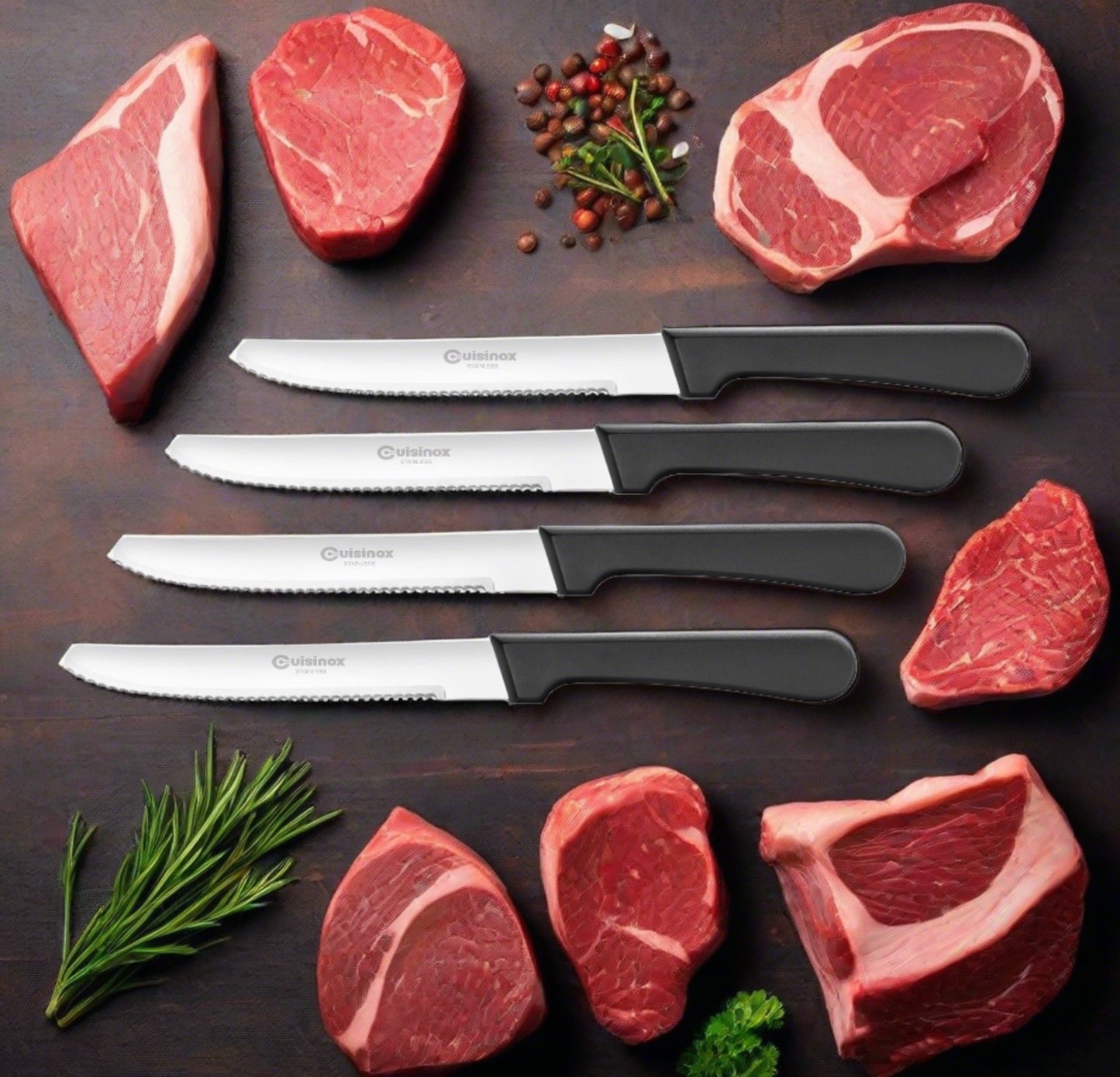 Juego de 4 cuchillos para carne Cuisinox