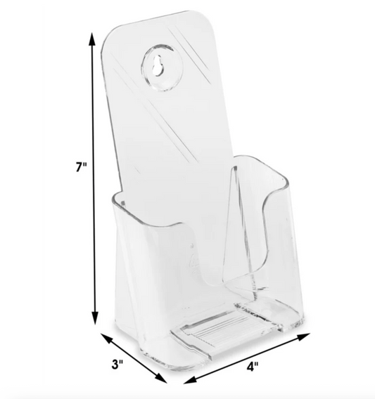 Countertop Pamphlet Holder - 4 x 3 x 7"