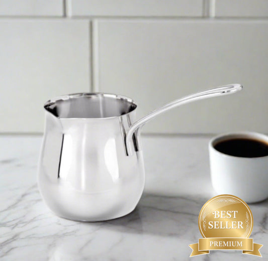 Cafetière Cezve turque en acier inoxydable