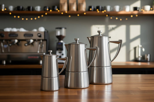 Cuisinox Roma Satin Stainless Steel Stovetop Moka Espresso Maker