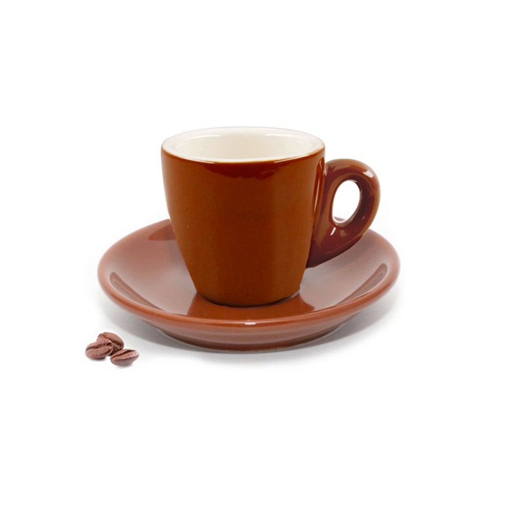 Cuisinox Signature Series, juego de 4 tazas de café expreso, porcelana marrón